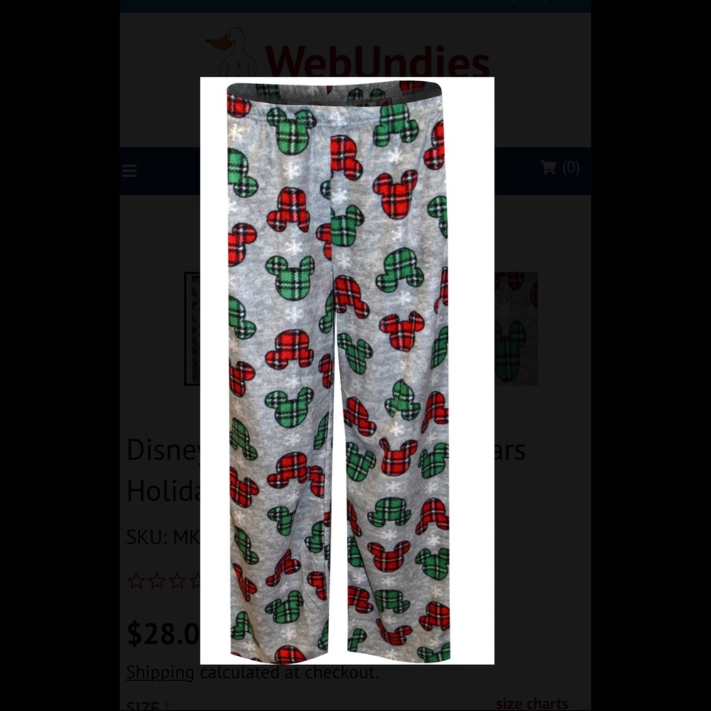 NWT Women’s Size 2X Christmas Mickey Mouse pajama pants